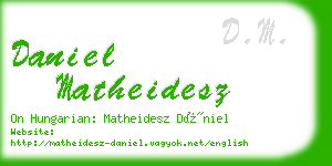 daniel matheidesz business card
